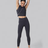 Camiseta Mujer Sin Manga Crop Mesh-Back