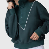 Sudadera Court Half Zip Verde Bsoul