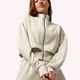 Sudadera Con Cremallera Crop Modal Vera Aloe