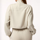 Sudadera Con Cremallera Crop Modal Vera Aloe
