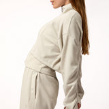Sudadera Con Cremallera Crop Modal Vera Aloe