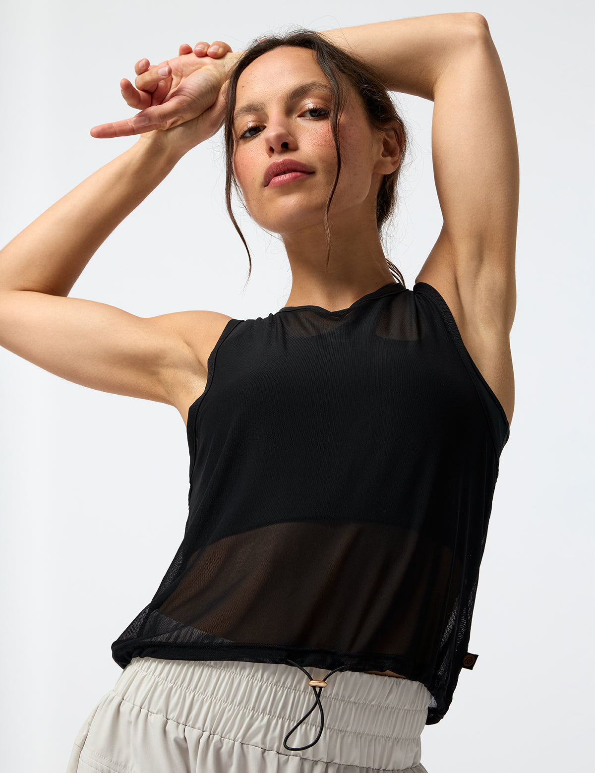 Camiseta Sin Mangas Tank Crop Mesh Rec