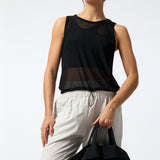 Camiseta Sin Mangas Tank Crop Mesh Rec