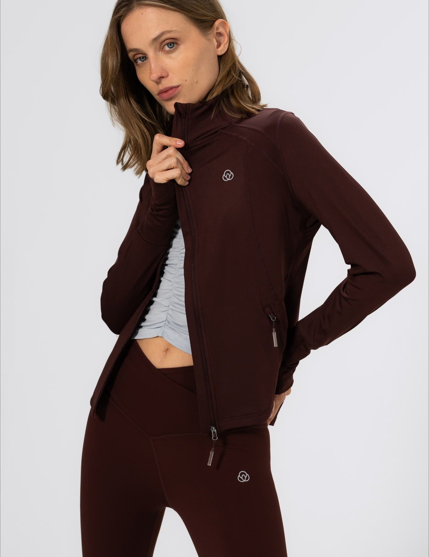 Chaqueta 2nd Layer Full Zip granate - vista 1
