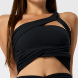 Sujetador Deportivo Crop 1 Shoulder Aloe